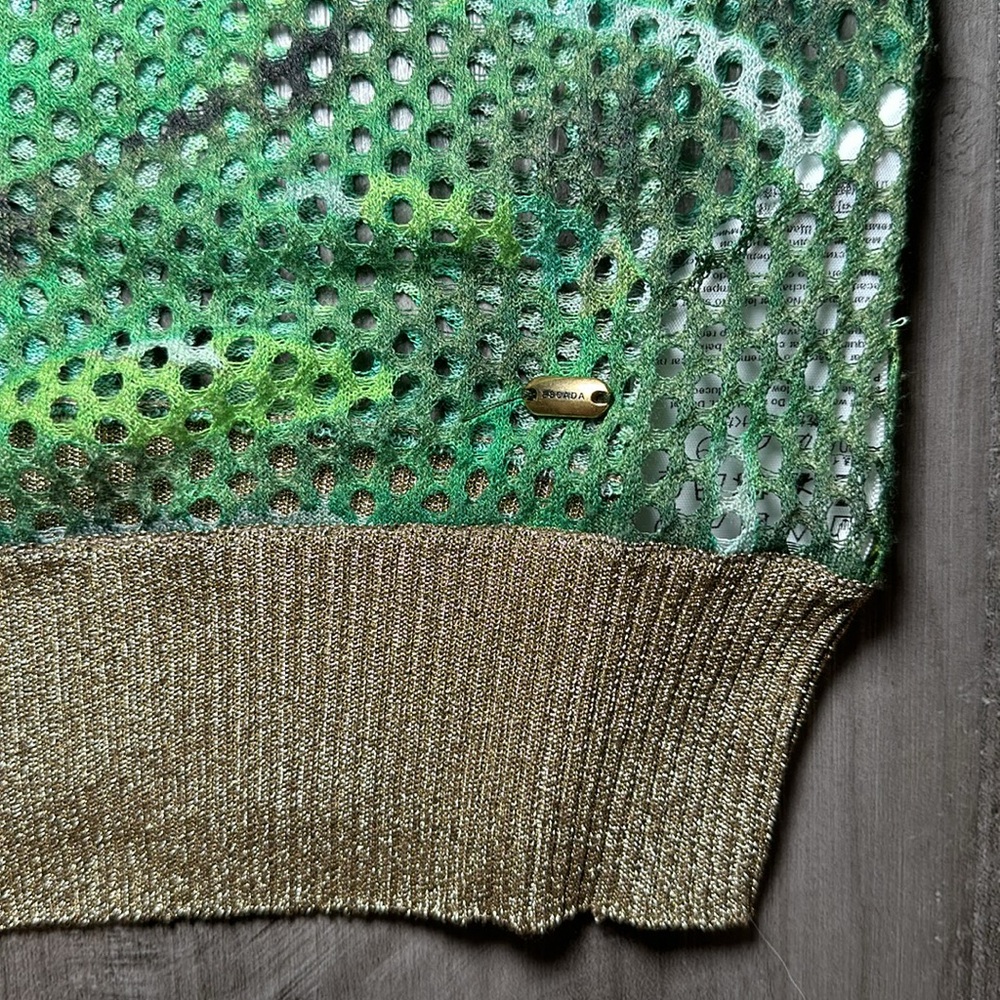 Escada Mesh Button Down Top - Medium - image 5